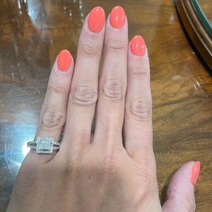 Diamond and Sterling Silver Ring